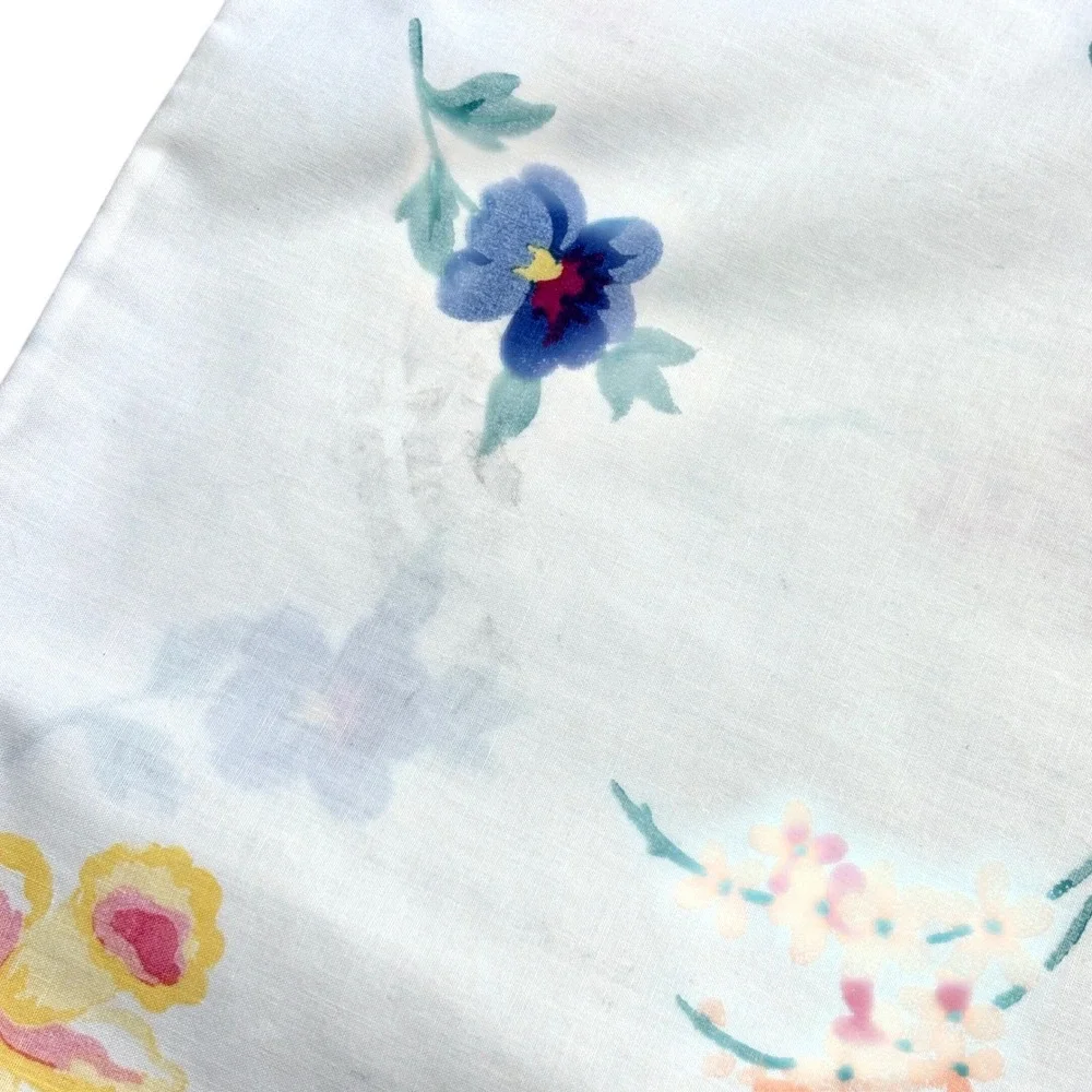 Vintage Martha Stewart Set Floral Chintz Ruffled Sham Dreamy Cottage Garden 1989